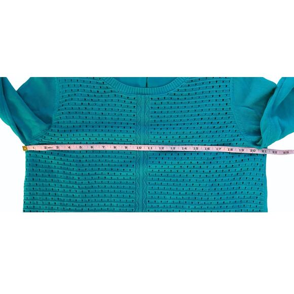 Christopher & Banks Teal Scoop Neck Layered Sweater Womens Size L - Picture 5 of 8